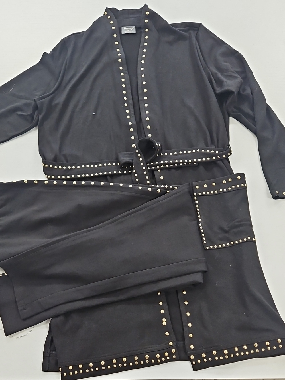 1X Massey Studded Black Two-Piece Set